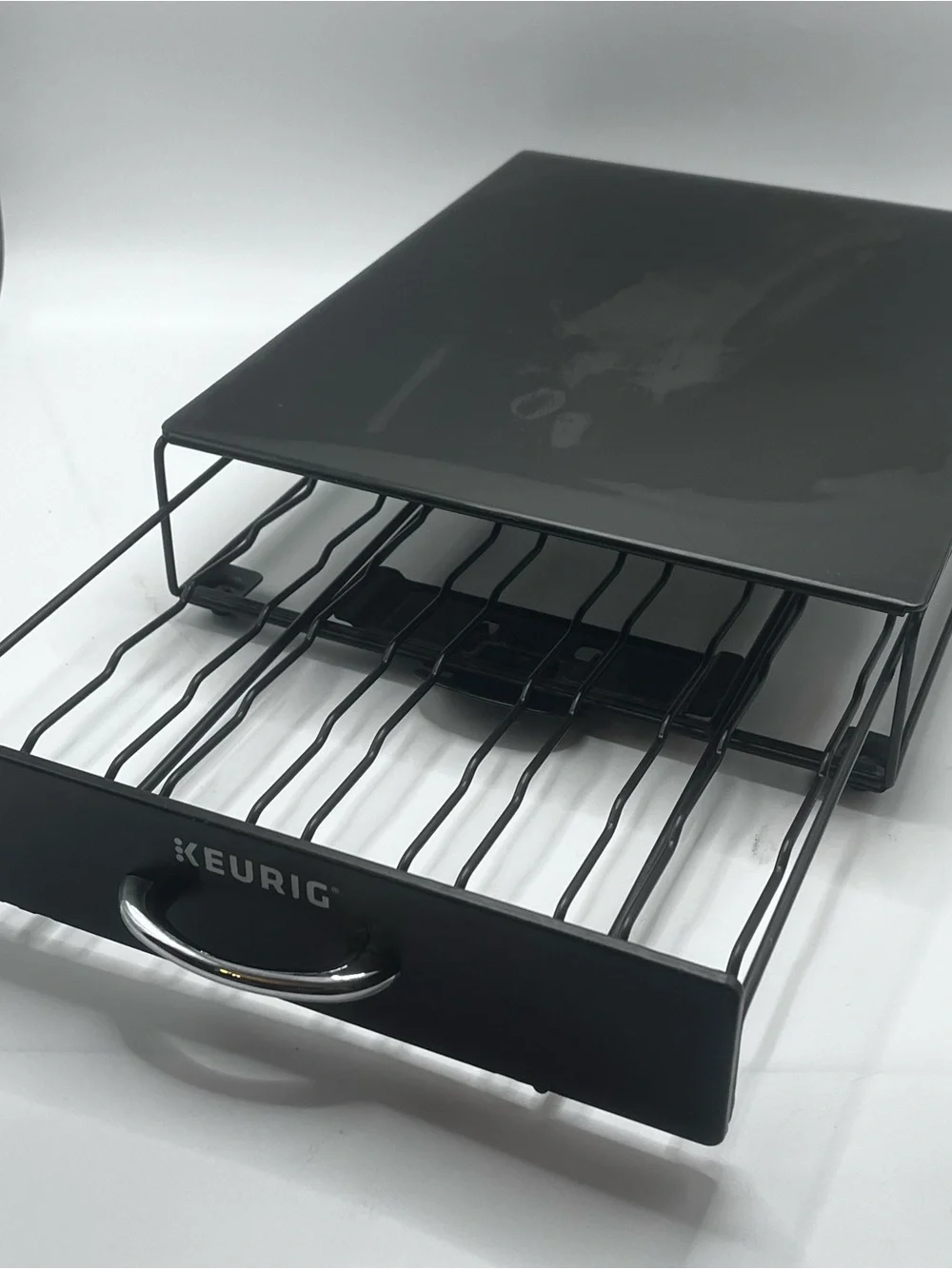Keurig Under Brewer Rolling Storage Drawer Coffee 35 K-Cup Pod Holder Organizer